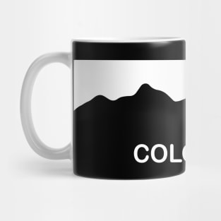 Colorado License Plate Rocky Mountains White Mug